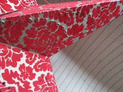 Red Star Paper Lantern Victorian style Flock with cutouts Vintage large