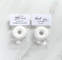 50 Personalized wedding mints, affordable wedding favors, mint to be favors