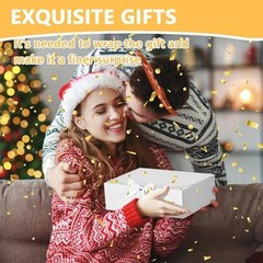 12Pack White Gift Boxes with Lids, 12×9.8×3.1 Inch Gift White with White Ribbon
