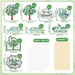 Weekgrat 36 Pcs Family Reunion Party Decoration 6.3 inches, Green