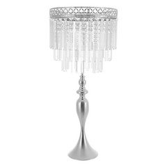 Elegant Acrylic Flower Stand with Crystal Pendants for Weddings & Events