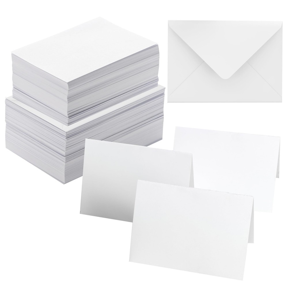 ANSSDO 100 Pack Blank Cards and Envelopes, White, 5×7 Inch, Premium Quality, …