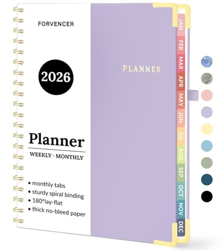 2026 Planner, Calendar Planner Weekly and Monthly, January 8.5″ x 11″ Purple