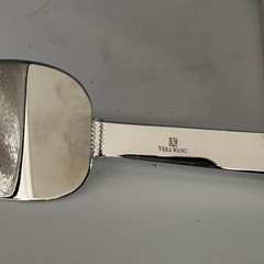 Vera Wang Stainless Steel Bow Ribbon Cake Server Knife Set Elegant Party