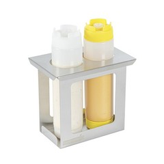 Restaurantware Stainless Steel Squeeze Bottle Holder – 1 Case – 7.01 x 4.49 x 6.
