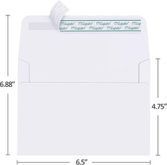 Eupako A6 White Envelopes 4×6, 100 Pack Self Seal (6.5×4.75 Inches),