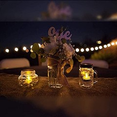 LED Tea Lights, Set of 24 Flameless Flickering Tealight Amber Yellow 24pcs