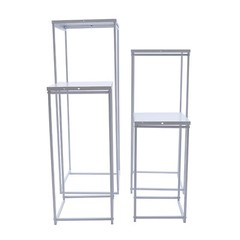 4x Metal Flower Rack Vase Stand Prop Geometric Column Wedding Party Decor 4-Size
