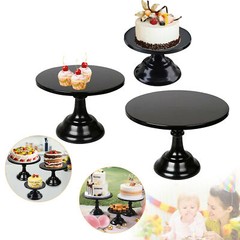 Round Cake Stand Metal Iron Pedestal Dessert Holder Wedding Party Rack Display