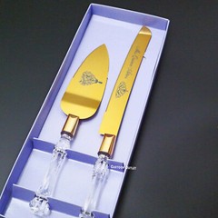 Quinceanera Cuchillos De Pastel Cake Knife Server Set Mis 15 Anos Gold