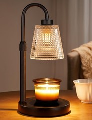 Innqoo Candle Warmer Lamp with Timer, Dimmable Regular(4.7 in), A-Black
