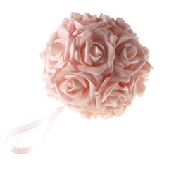 Soft Touch Foam Rose Kissing Ball Wedding Centerpiece, 6-Inch