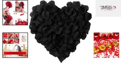 1000 Non-Toxic Silk Rose Petals in Black for Indoor & Outdoor Celebrations