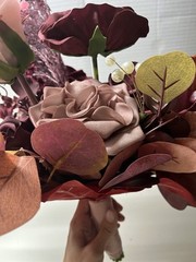 Ling’s Moment 11” Burgundy Bouquet For Wedding