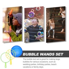 Bubble Wands Set Wands Tool Child Blowing Sets for Kids Blower Toddlers