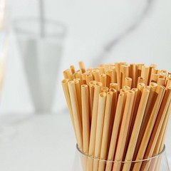100 NATURAL 6″ Wheat Sustainable DRINKING STRAWS Party Events Home Decorations