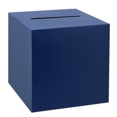 Navy Blue Card Box With Slot 9.05 Inch Receiving Holder Wedding Baby Shower