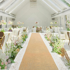 Burlap Aisle Runner for Wedding Ceremony, 36″ X 20Ft Natural Burlap Wedding Aisl