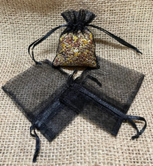 50 Black Birdseed Bags, Organic Wedding Toss , All Natural, Eco-friendly