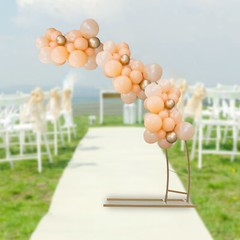 6.5ft Metal Crescent Moon Arch Wedding Party Plant Climbing Backdrop Stand Rack