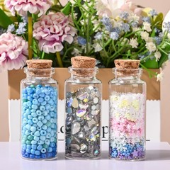 HPOPO 12PCS Mini Glass Bottle with Wood Cork Stoppers,30ml 1 Ounces, 30*70mm