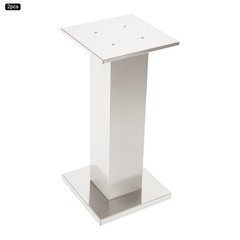 2-Piece Flower Stands Stainless Steel Column Wedding Flower Stand Silver 11*11in