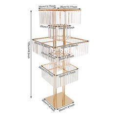 5-Tier Flower Stand Square Flower Vase Stand for Wedding Birthday Party Events