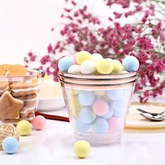 12 CLEAR ROSE GOLD RIM 10 oz Plastic Cups Disposable Wedding Party Tableware