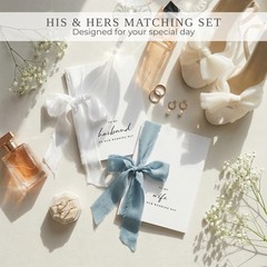 White Wedding Vow Books with 5 Ribbons His and Hers Gold Foil Set