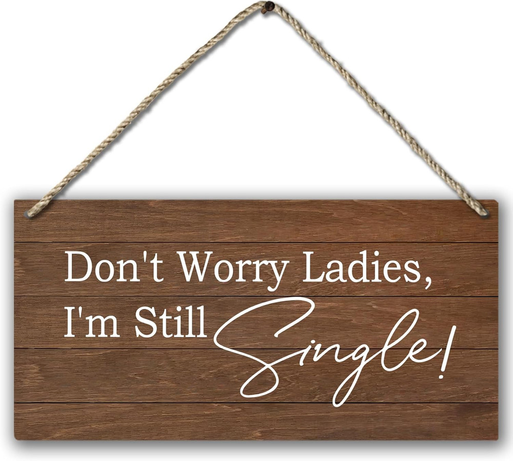 Wooden Decorative Signage, 12 X 6 Inches, Ring Bearer Don’T Worry Ladies We’Re S