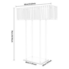 30.7inch Clear Acrylic Flower Stand for Wedding Centerpieces Table decor