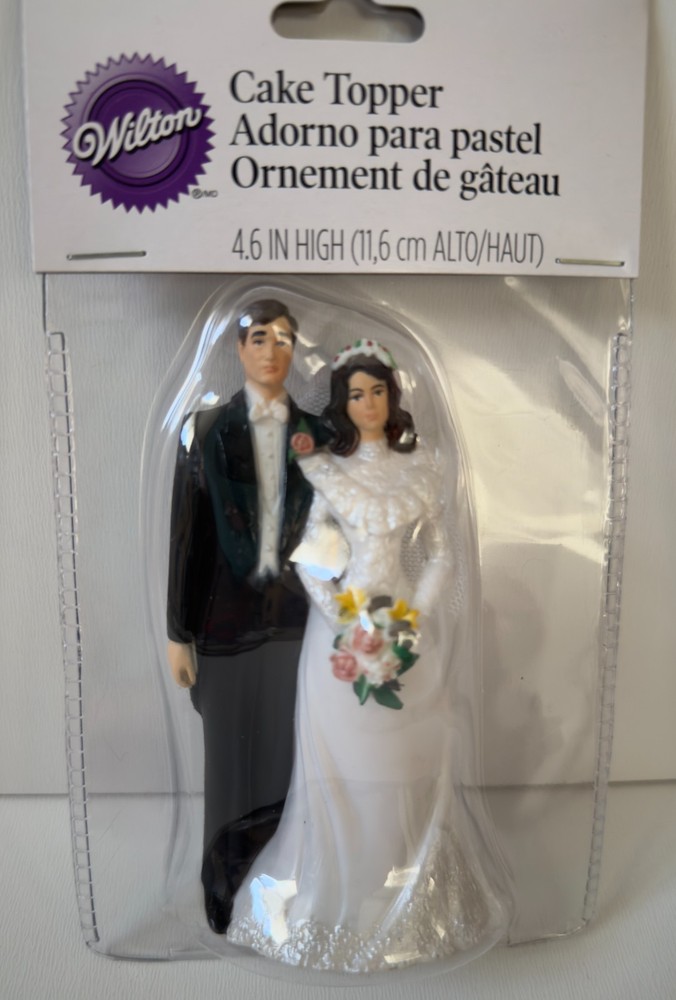 Vintage Wilton Lasting Love Wedding Cake Topper Bride Groom Figurine New NIP