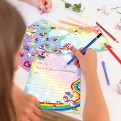 KiDEPOCH Lined Stationary Paper and Envelopes Set for Kids Unicorn Stationary…