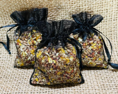 50 Black Birdseed Bags, Organic Wedding Toss , All Natural, Eco-friendly