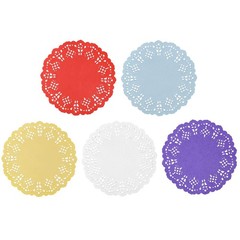 Paper Doilies, Jagrove 100 Pieces 3.5 Inches Lace Doilies 3.5″, 5-color