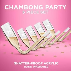 – Champagne Flutes – Wedding Bachelorette Party Favors – 5pc Party Pack