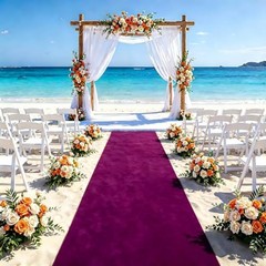 Purple Carpet Runner for Party Aisle Runner for Wedding Ceremony Outside 4×20