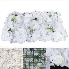 12pcs Artificial Flower Wall Panels Floral Decor Prop Wedding Party Venue Decor
