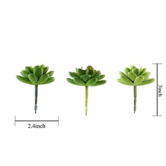 Green 3 Assorted 3″ Faux Succulent Sprays Stems Wedding Flowers Centerpieces