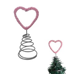 Pink Ribbon Heart Shaped Decoration for Valentine Tree Tabletop Party Use