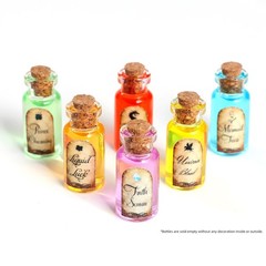 Magic Season Tiny Decorative Glass Bottles (24 Pcs / 0.6×1.5 inch) Transparent
