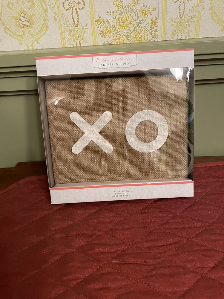 Gartner Studios XO Rustic Brown Burlap Guest Book Wedding Collection – NEW!