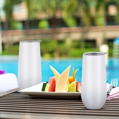 Lifecapido 6 Pack Stemless Champagne Tumblers, 12oz Insulated Champagne Flute…