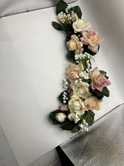 Pink & White & Greenery Artificial Floral Piece