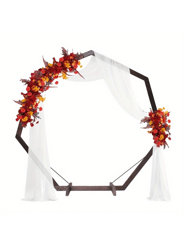 7.2FT Wooden Wedding Arch Geometric Arbor Backdrop Rustic Boho Party Decor