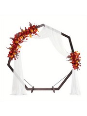 7.2FT Wooden Wedding Arch Geometric Arbor Backdrop Rustic Boho Party Decor