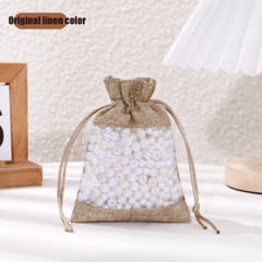 20pcs Imitated Burlap Drawstring Gift Bag Favor Wedding Jewelry Packaging Bags