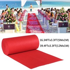 Red/White Wedding Carpet Non-Woven Polyester Wedding Aisle Runner for Ceremony
