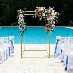 Rectangle Wedding Arch Birthday Party Metal Balloon Frame Backdrop Stand 1.8M