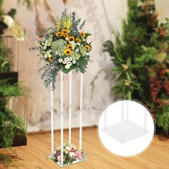 Clear Acrylic Flower Stand Column Vase Centerpieces Wedding Decoration